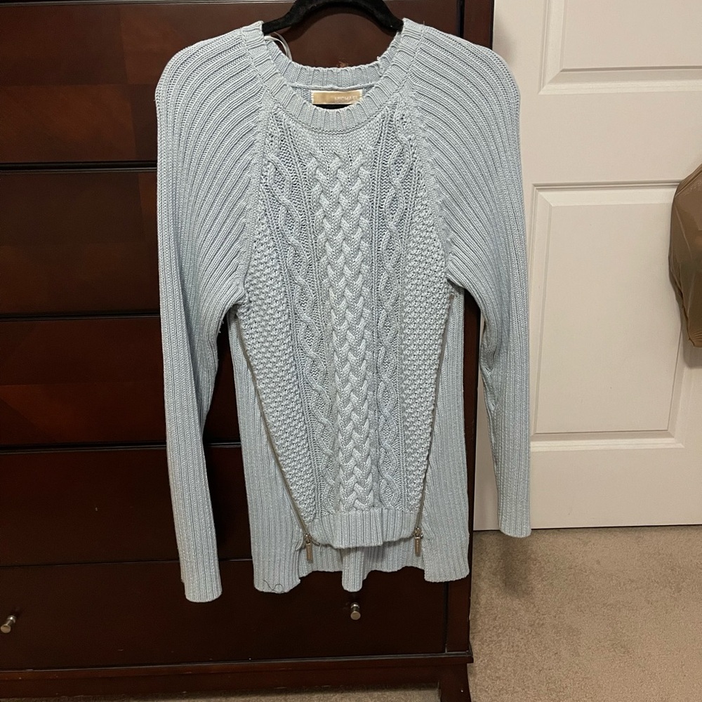 Michael Kors Sky Blue Cable Knit Sweater